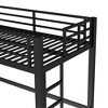 Ridstar 77.6 in. W Twin Size Metal Loft Bed with Easy-Climb Ladder & Guardrail-Black - 4 of 4