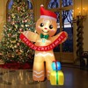 Itopfox 8.4 FT Christmas Inflatable Gingerbread Man with Gift Boxes LED Lighted Indoor Outdoor Yard Holiday Decoration 1 Piece - 3 of 4