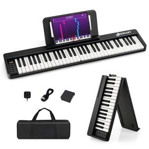Infans 61 Key Full Size Folding Piano Semi-Weighted Keyboard MIDI Wireless Connection - 1 of 4
