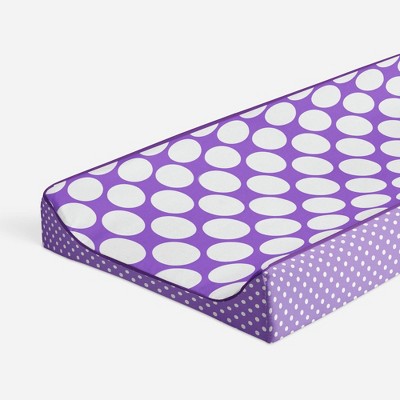 Bacati - MixNMatch Purple Large Dots Changing Pad Cover