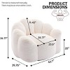 SEVOBAL Sofas Lotus Compression Bean Bag Sofa with Pull Ring Non-Slip Easy-Clean Fabric for Living Room Bedroom, White, 43.7"*39.76"*26.77" - 2 of 4