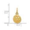 Black Bow Jewelry 14k Yellow Gold Polished Golf Ball Pendant, 9mm - 4 of 4