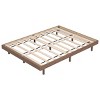 FONTOI Minimalist Full Size Bed Frame Beds Modern Floating Platform Bed, Bedroom Furniture, No Box Spring Needed, Brown, 77.6"*56.1"*10.4" - 2 of 4