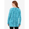 Woman Within Women's Plus Size Perfect Printed Long-Sleeve Crewneck Tunic - 3 of 4