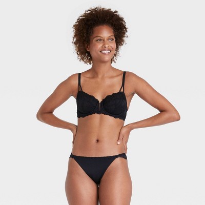 Women's Lace Cheeky Underwear - Auden™ Black XS