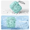 BONGEEK for AirPod Case 2nd 1st Generation Case Cover, Flower Engraved Full Protective Case Soft Silicone Pattern LED Visible,Mint Green - 3 of 4