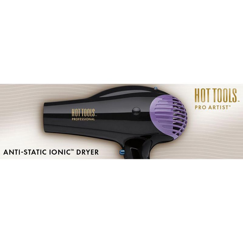 HOT TOOLS Professional 2100 Ionic Anti-Static Hair Dryer - 1875W Ion Dryer Model #HO-1035 - PURPLE, 2 of 3