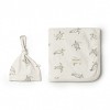 Organic Swaddle Blanket & Hat Set - Turtles - 3 of 4