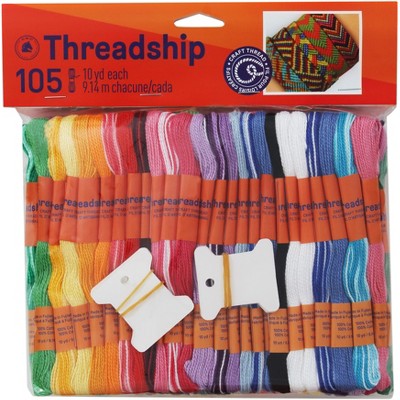 DMC Threadship Craft Thread Jumbo Pack 10 yard 105/Pkg-Assorted Colors