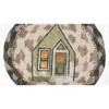 Earth Rugs Holiday Village Printed Coaster – 5"x5" Braided Jute, Festive Winter Table Accent - 3 of 3