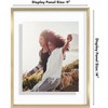 Americanflat Aluminum 11x14 Floating Picture Frame with Shatter-Resistant Glass - Use as 11x14 Picture Frame or 8x10 Picture Frame - Gold - 2 of 4