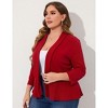 Coolmee Women Plus Size Casual Blazer Open Front Long Sleeve Work Office Cardigan Jackets - 2 of 4