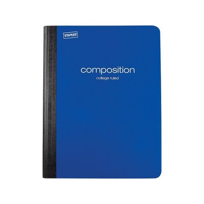 Staples Composition Notebook 9.75" x 7.5" College Ruled 70 Sh. Blue TR55082N/55082