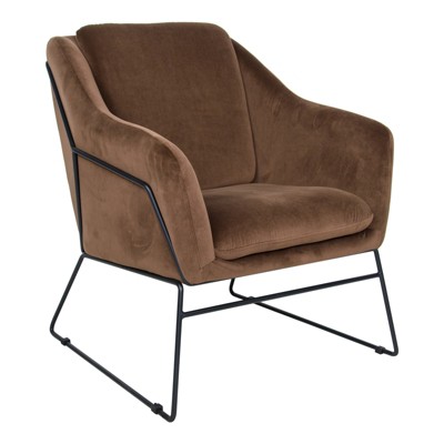 LeisureMod Harmony Velvet Armchair – Comfortable Accent Chair for Living Room, Bedroom, or Office Seating