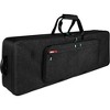 Gator GKP76-BLK Semi-Rigid Lightweight Pro Wheeled Case for 76-Note Keyboards; Charcoal Black Electric Blue Interior - 3 of 4