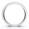 Pompeii3 Mens 1/4ct Diamond Wedding Ring 10k White Gold Anniversary Band - 2 of 4
