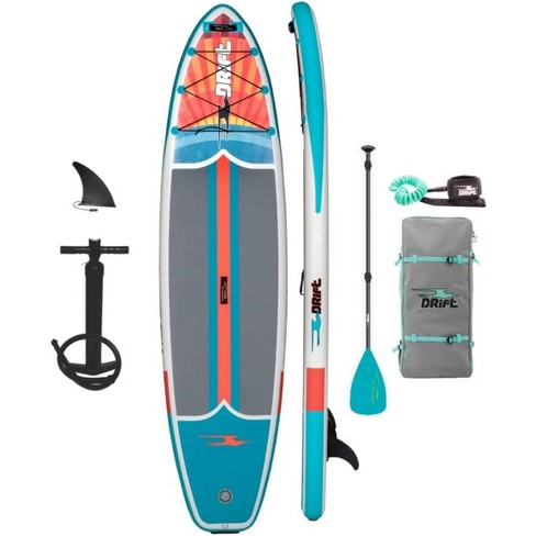 Drift 11'6 Inflatable Stand Up Paddle Board, Sup With Accessories - Coiled  Leash, Pump, Lightweight Paddle, Fin & Travel Bag (native Floral) : Target