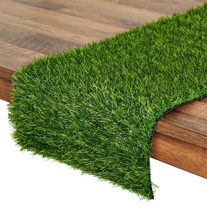 Juvale Artificial Grass Table Runner - 14x48 Inch Faux Grass Table Runner for Spring Decorations, Wedding, Banquet, Birthday - 1 of 4