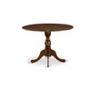 East West Furniture, Round Mid Century Dining Table Acacia- Acacia Walnut Finish - 3 of 4