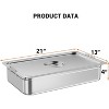 6 Pack Commercial Hotel Pans, 2" Deep Stainless Steel Steam Table Pans with Lids & Handles, Anti Jamming Stackable for Catering Buffets - 2 of 4