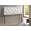 Queen Baltimore Modern and Contemporary Faux Leather Upholstered Headboard: Padded, Rubberwood Frame - Baxton Studio - 2 of 4