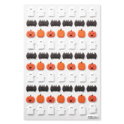 134ct Halloween 3D Puffy Stickers Pumpkins and Bats