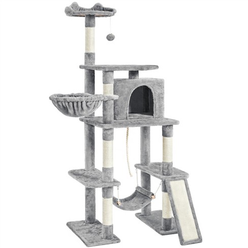 Gray cat tower best sale