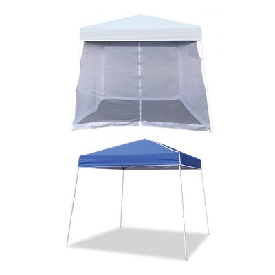 Z-Shade 10 Foot Horizon Angled Leg Screen Shelter Attachment with 10 by 10 Foot Outdoor Instant Pop Up Emergency Shade Canopy Tent