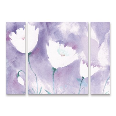 Trademark Fine Art -Sheila Golden White Poppy #1  Panel Set Art