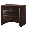 1Pc Contemporary 2 Drawer Nightstand End Table Jewelry Tray Brown Finish Solid Wood Wooden Bedroom Furniture - 2 of 4