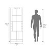 BDELITE Corner Bar Cabinet with Glass Rack, Double Door Cabinet, Eight Built-In Wine Rack-18.5*18.5*71.1 Inch, White - 3 of 4