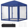 Patio Outdoor Gazebo, Screen Tent with Mosquito Netting, 2 Zipper Doors, Carry Bag, Guy Ropes, Stakes, for Camping, Party Backyard - 2 of 4