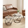 Small Round Coffee Table Set of 2 End Table for Living Room Bedroom Office - 2 of 4
