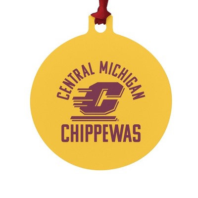 Central Michigan University Chippewas Aluminum Holiday Christmas Tree Ornament