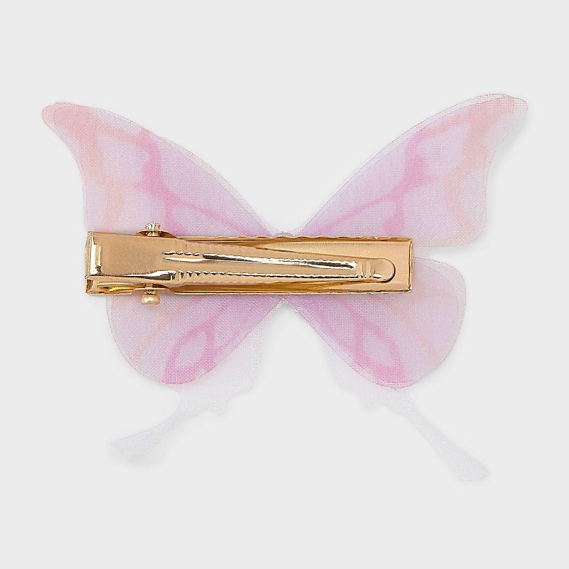 Daisy and Pearl Butterfly Hair Clip Set 4pc - Wild Fable&#8482; Pink/White, 2 of 4