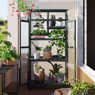 Wooden Storage Sheds,Greenhouses Near Me,Greenhouse With Wheels And Adjustable Shelves,Furniture Indoor,Outdoor Furniture -Maison Boucle