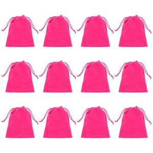 Unique Bargains Velvet Drawstring Pouch Wedding Favor Party Birthday Festivals Gift Packaging Bag 12 Pcs - 1 of 3