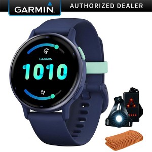 Garmin 010-02862-12 Vivoactive 5 Fitness Smartwatch, Navy w/ Accessories Bundle - 1 of 4