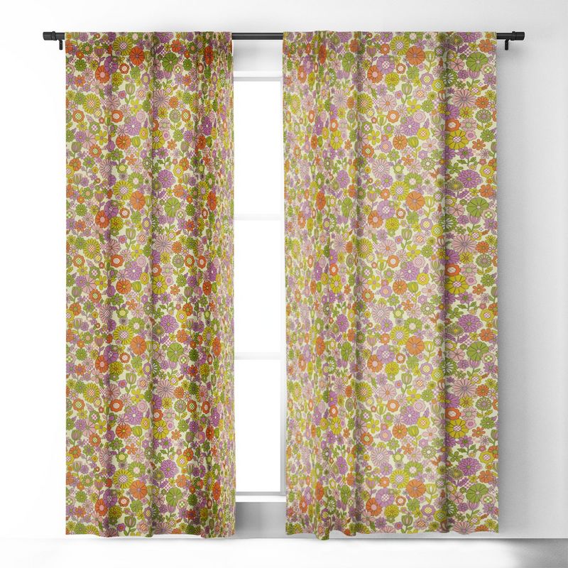 Jenean Morrison Checkered Past in Pink Set of 2 Panel Blackout Window Curtain - Deny Designs, 3 of 5