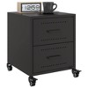 vidaXL Bedside Cabinet Cold-rolled Steel Compact Bedside Cabinet - 2 of 4