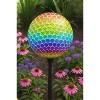 Very Cool Stuff Mosaic Glass Gazing Globe with Hanging Chain, Rainbow Scales Tile, 10in - 3 of 3