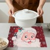 REGALWOVEN Placemats Set of 6 Linen Placemats, Washable Kitchen Table Mat, Seasonal Holiday Christmas Place Mats for Party - 4 of 4