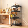 Fortune Candy 4 Tier Plastic Storage Cart with Wheels, Rolling Kitchen Shelving Rack for Pantry, Bathroom, Office - 3 of 4