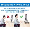 Mount-It! Height Adjustable Single Monitor Riser | Metal Mesh Computer Screen Platform | Desktop Riser for Laptop Monitor & Printer | 44 Lbs. Capacity - 2 of 4