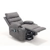 Lyngins Modern Electric Power Lift Recliner Chair with Cup Holders & Side Pockets,Remote Control Massage Chair with High Backrest - 4 of 4