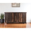 HomeRoots 72" Dark Brown Solid Wood Live Edge Sideboard with Six Doors - 2 of 4