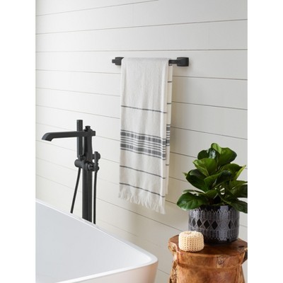 Highland Ridge 18-Inch Matte Black Wall Mounted Towel Bar
