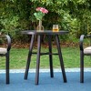 3pc Patio Conversation Set with Wicker Rattan Chairs with Cushions & Square Side Table - Captiva Designs - 2 of 4