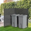 SEVOBAL Garden Fences and Gates Outdoor Slatted Design Privacy Screen Fence Panels, No Dig Fence Kit for Air Conditioner, Gray, 47"*47"*47" - 4 of 4