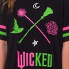 Wicked Pajamas Women's Elphaba and Glinda Charm Varsity Nightgown Loungewear Black - 4 of 4